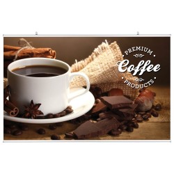 Hanging Clamp Bar Banner Display | PRINT AND STAND PACKAGE Hanging Clamp Bar Banner Display | PRINT AND STAND PACKAGE