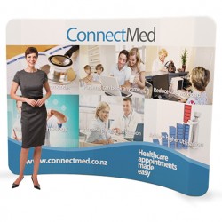 10 ft. EZ Tube Curve Trade Show Display – Curve Graphic Package